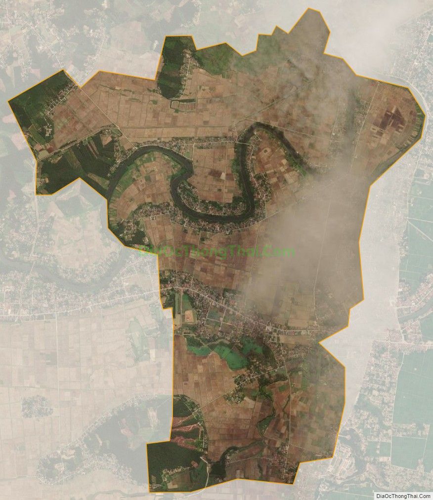 Bản đồ vệ tinh xã Vạn Hòa, huyện Nông Cống