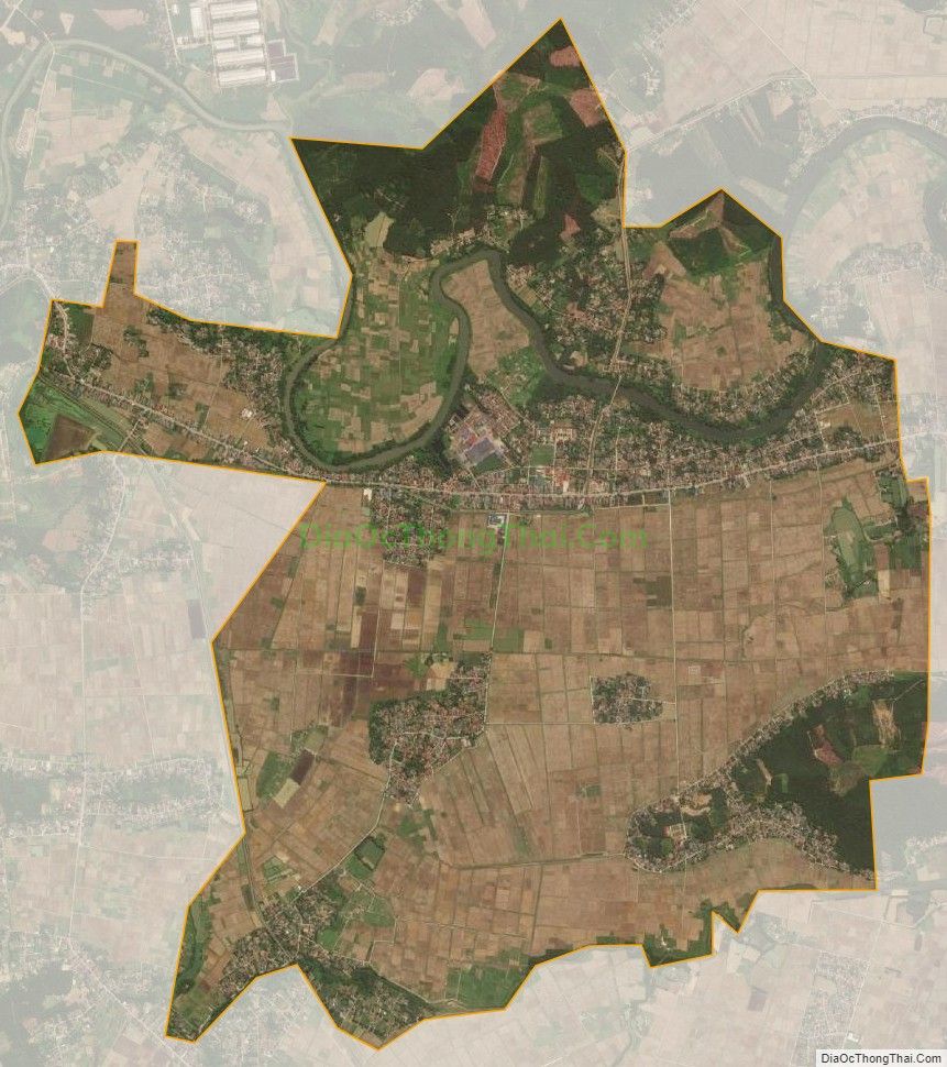 Bản đồ vệ tinh xã Vạn Thắng, huyện Nông Cống