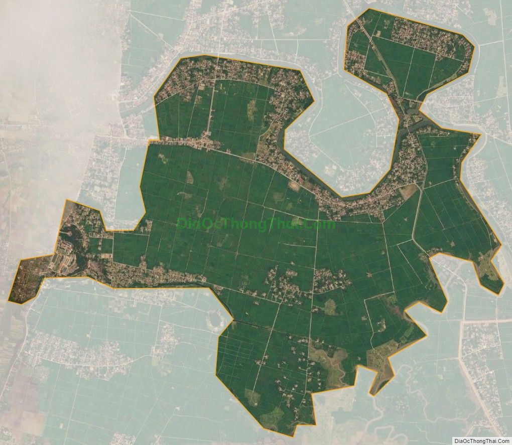 Bản đồ vệ tinh xã Vạn Thiện, huyện Nông Cống