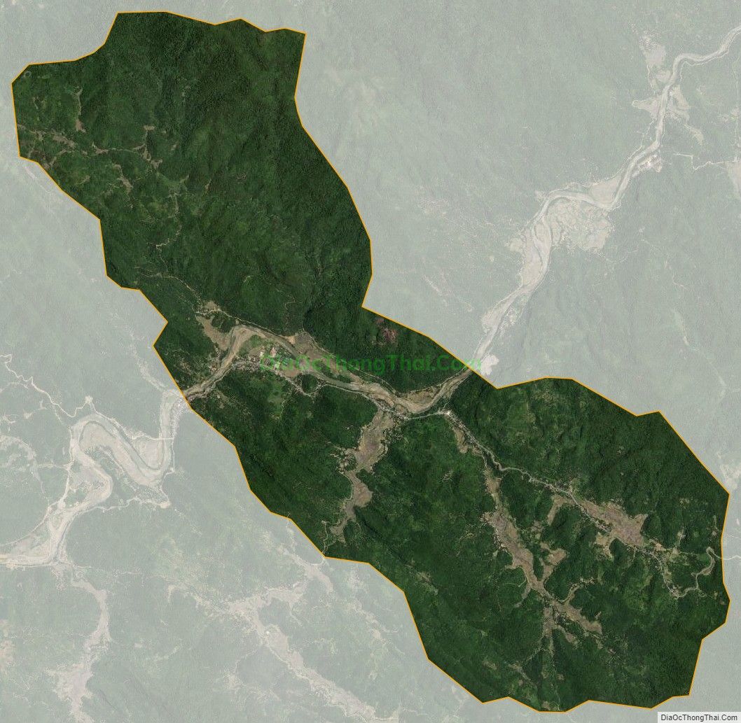 Bản đồ vệ tinh xã Trung Hạ, huyện Quan Sơn