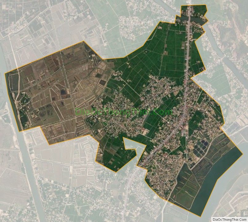 Bản đồ vệ tinh xã Quảng Chính, huyện Quảng Xương