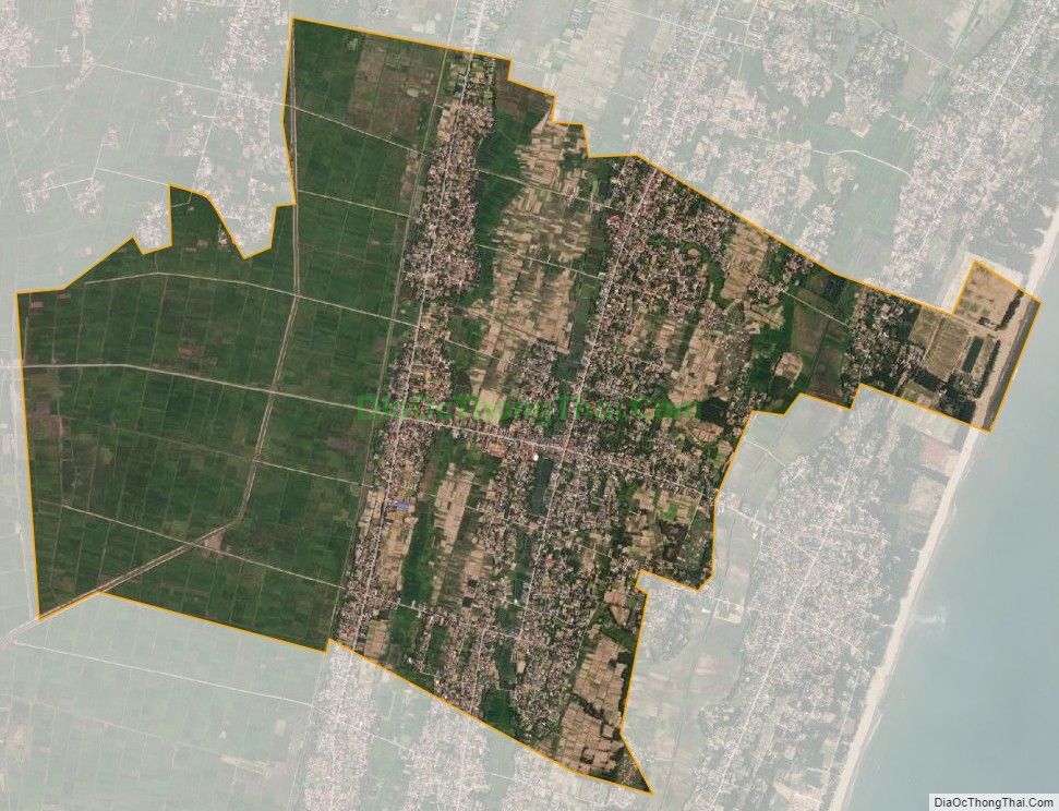 Bản đồ vệ tinh xã Quảng Lưu, huyện Quảng Xương
