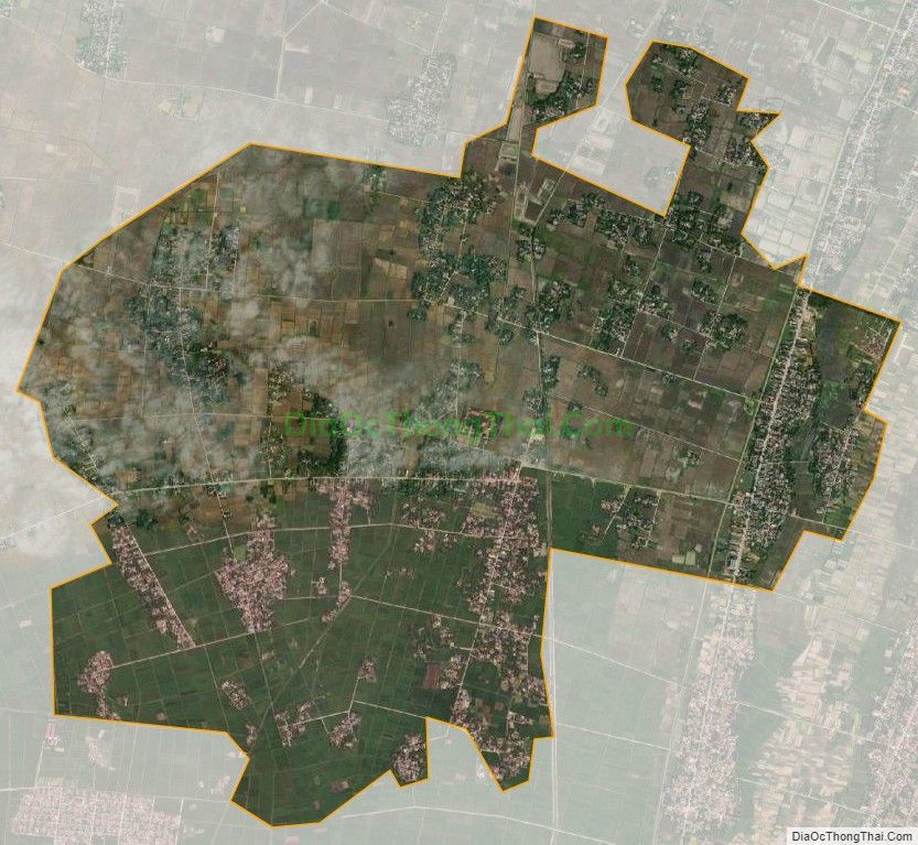Bản đồ vệ tinh xã Quảng Nhân, huyện Quảng Xương