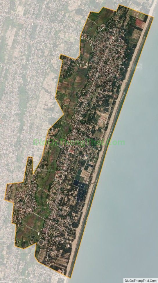 Bản đồ vệ tinh xã Quảng Thái, huyện Quảng Xương