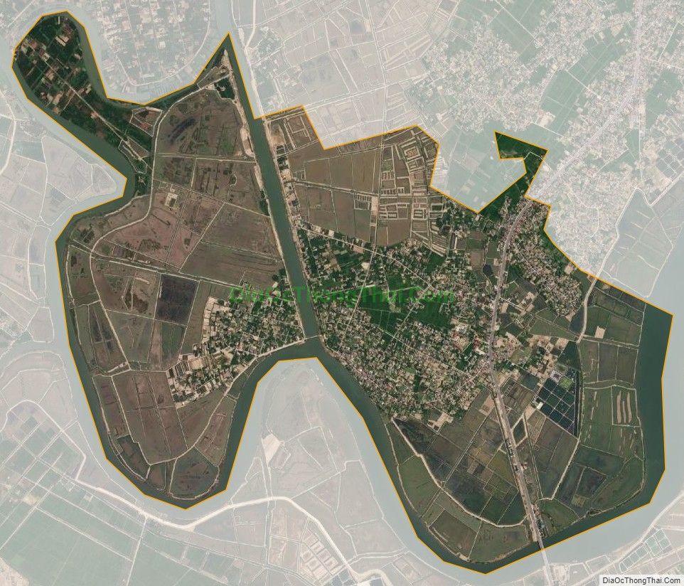 Bản đồ vệ tinh xã Quảng Trung, huyện Quảng Xương