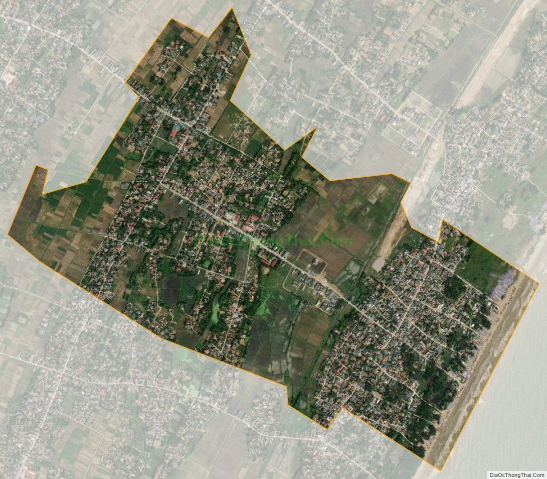 Bản đồ vệ tinh xã Quảng Đại, thành phố Sầm Sơn