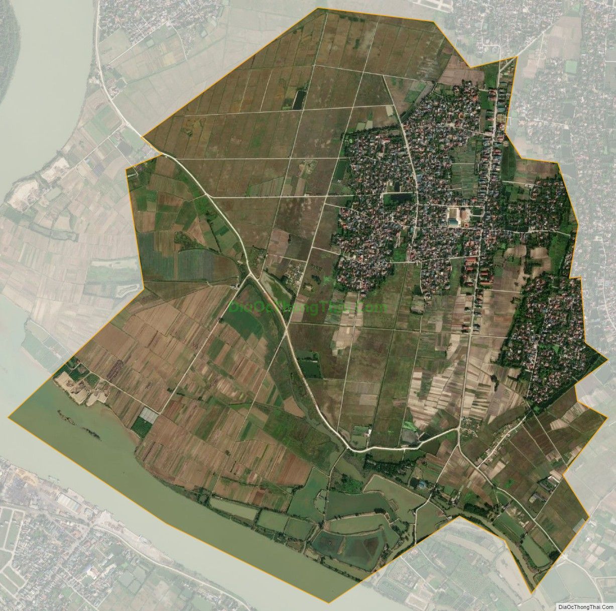 Bản đồ vệ tinh xã Hoằng Đại, thành phố Thanh Hóa