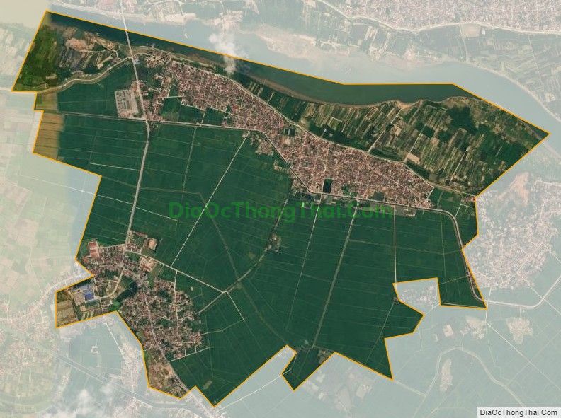 Bản đồ vệ tinh xã Thiệu Đô (cũ), huyện Thiệu Hóa