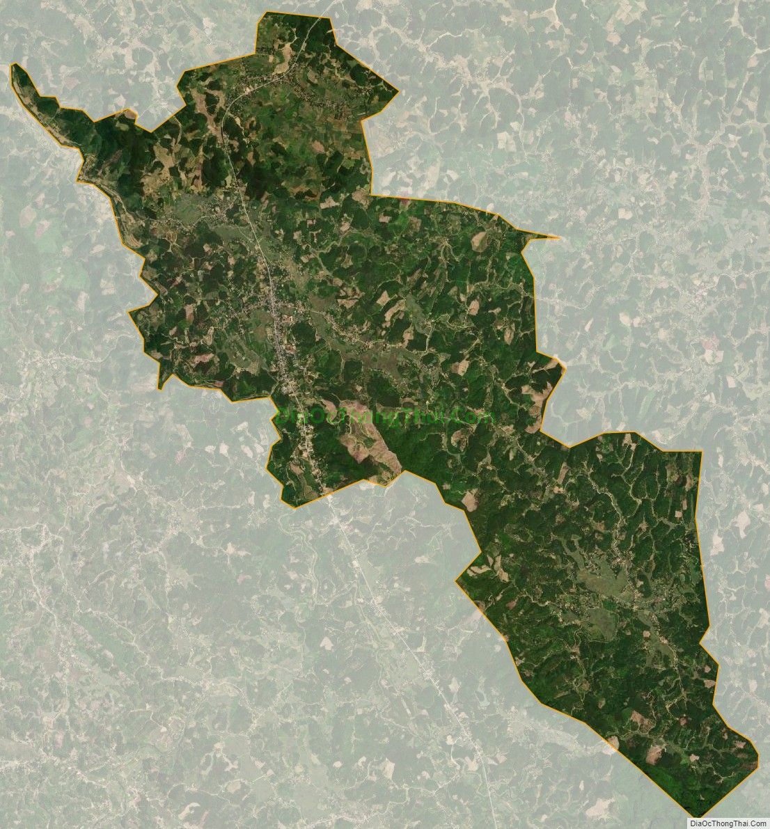 Bản đồ vệ tinh xã Luận Thành, huyện Thường Xuân