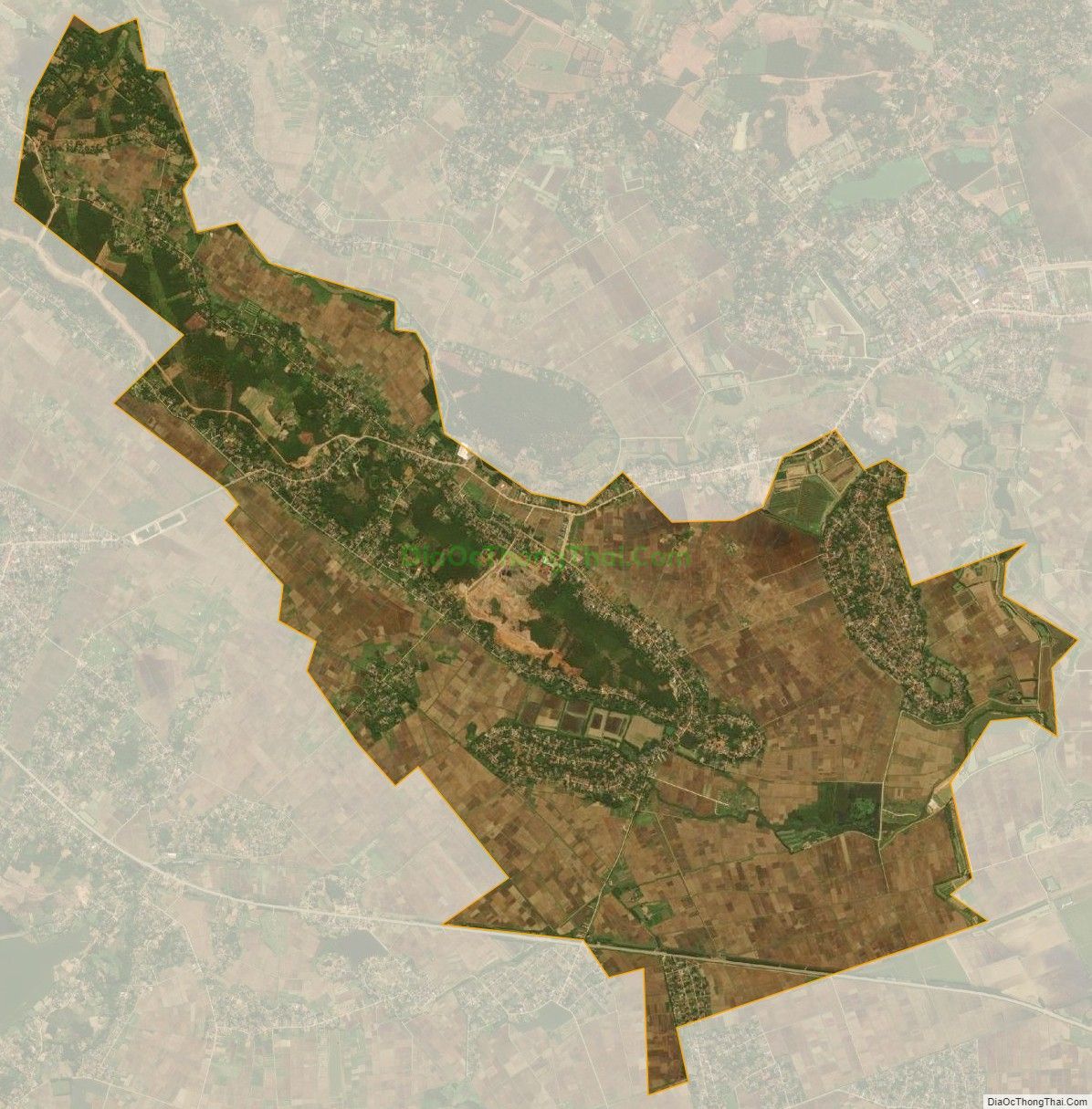 Bản đồ vệ tinh xã Hợp Thắng, huyện Triệu Sơn
