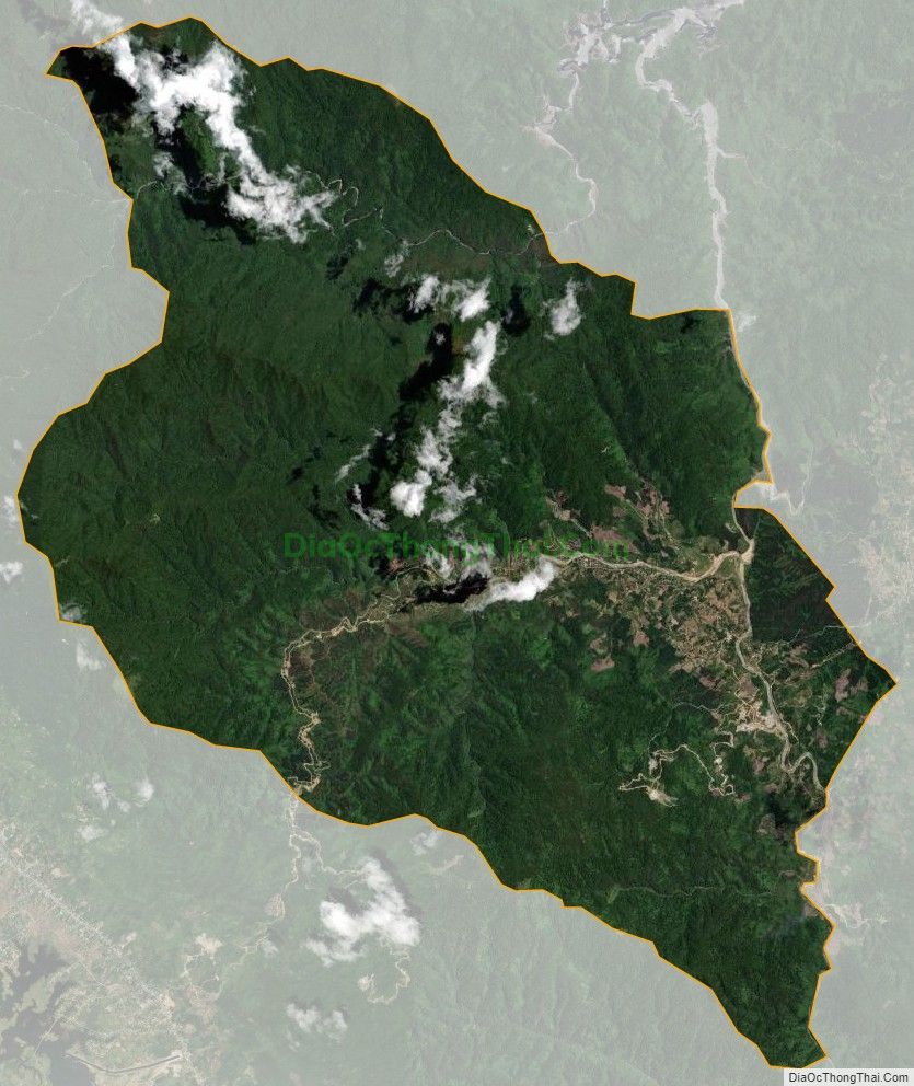 Bản đồ vệ tinh xã Hồng Hạ, huyện A Lưới