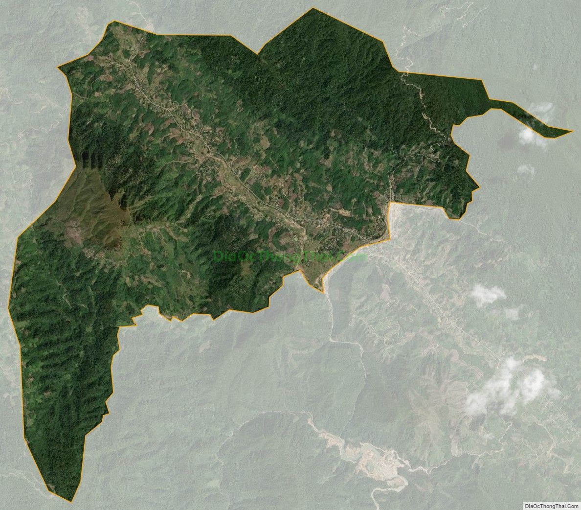 Bản đồ vệ tinh xã Hồng Vân, huyện A Lưới