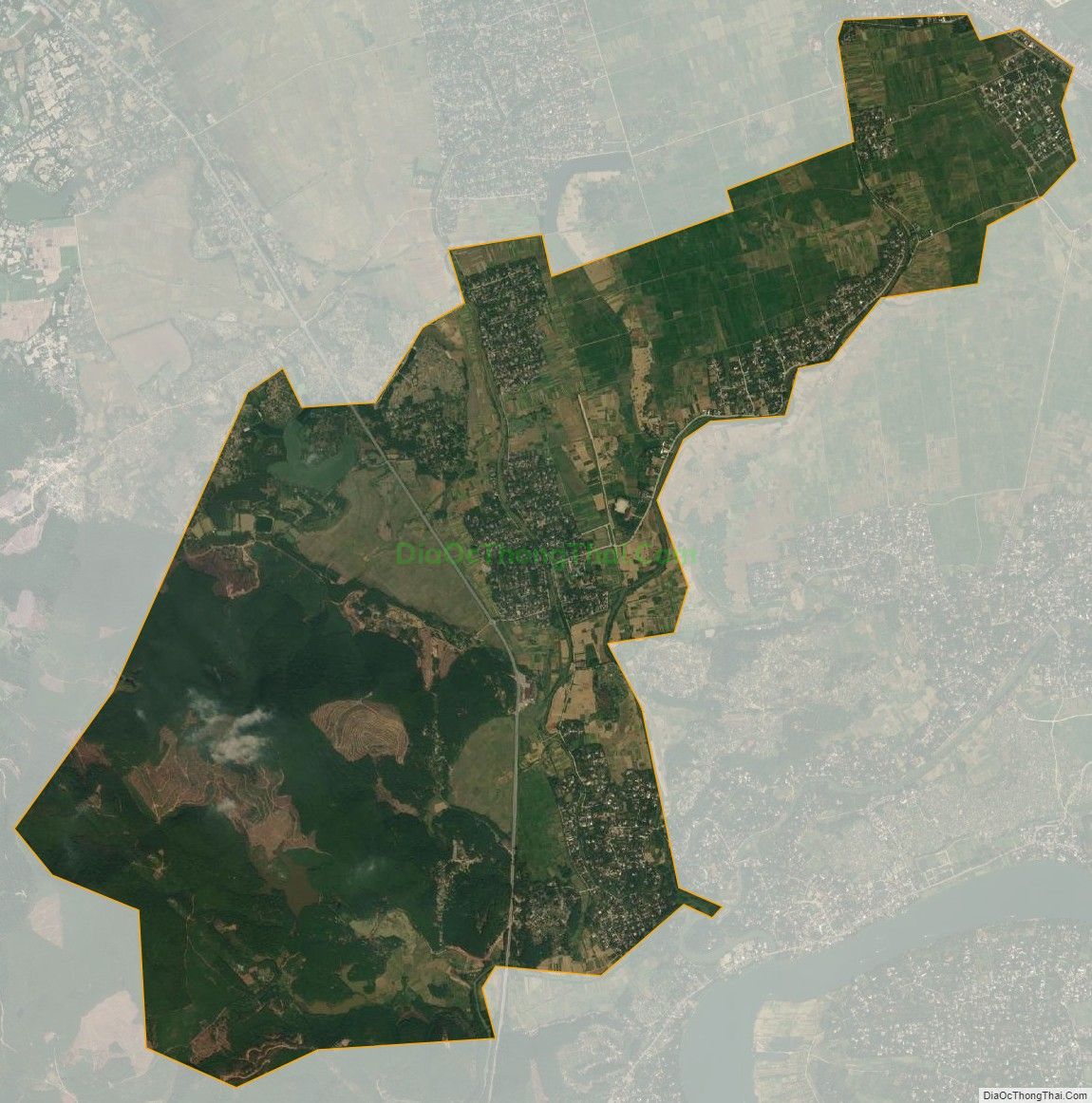 Bản đồ vệ tinh phường Hương An, thị xã Hương Trà