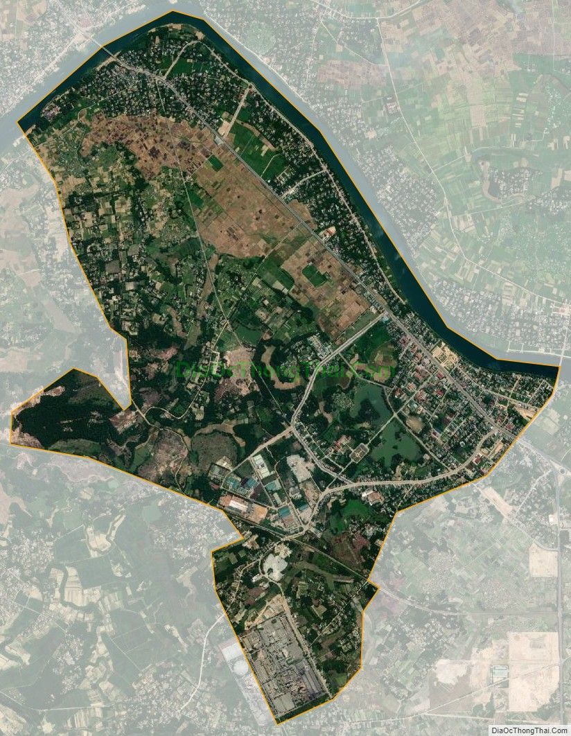 Bản đồ vệ tinh phường Tứ Hạ, thị xã Hương Trà