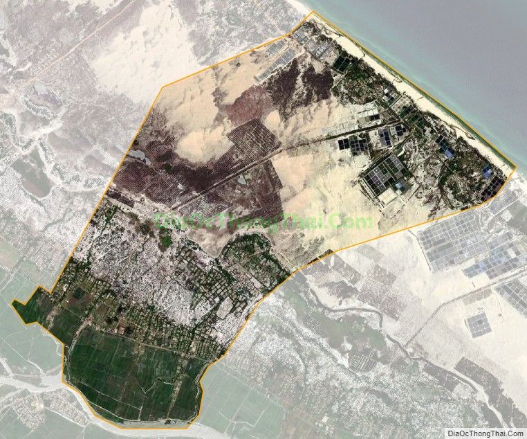 Bản đồ vệ tinh xã Điền Hương, huyện Phong Điền
