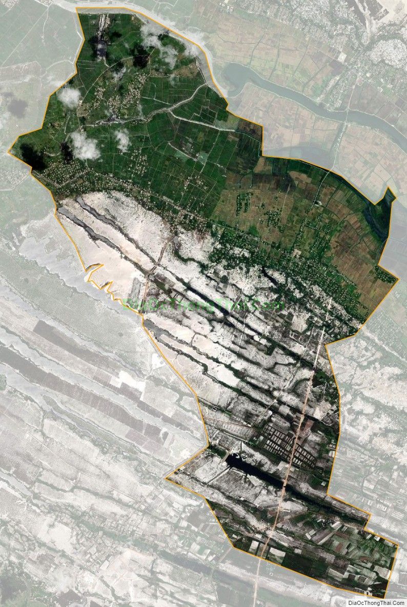 Bản đồ vệ tinh xã Phong Chương, huyện Phong Điền