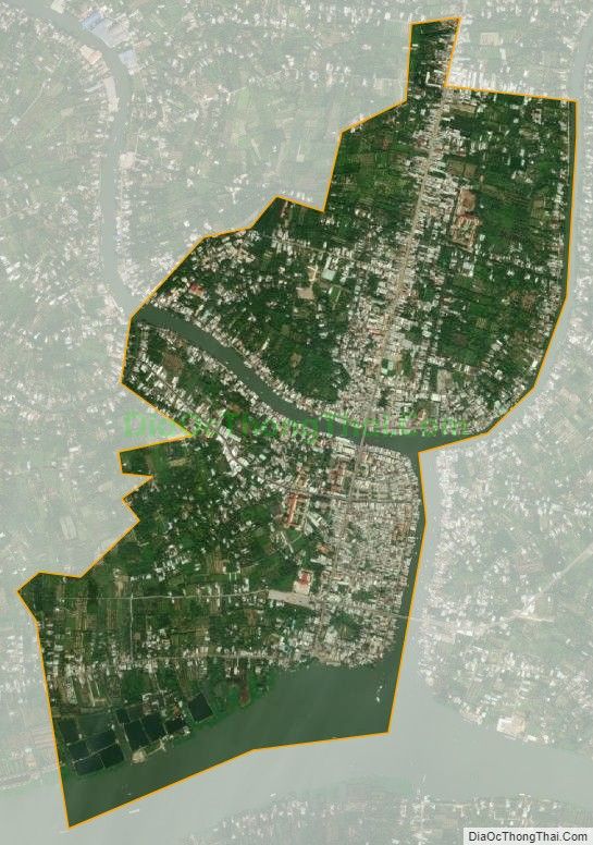 Bản đồ vệ tinh Thị trấn Cái Bè, huyện Cái Bè