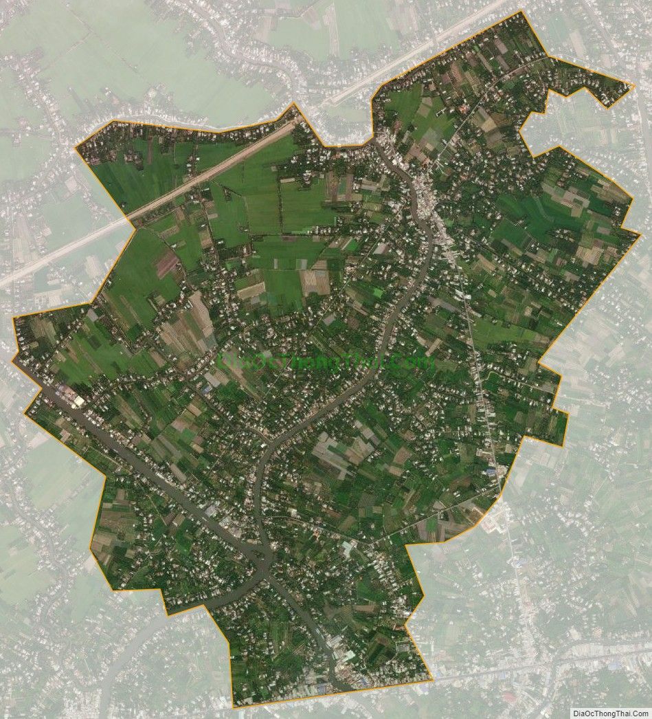 Bản đồ vệ tinh xã Hậu Thành, huyện Cái Bè