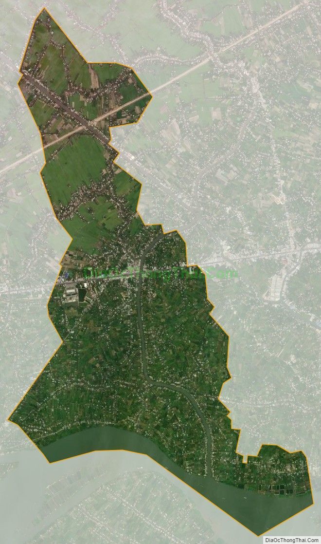 Bản đồ vệ tinh xã Hòa Khánh, huyện Cái Bè