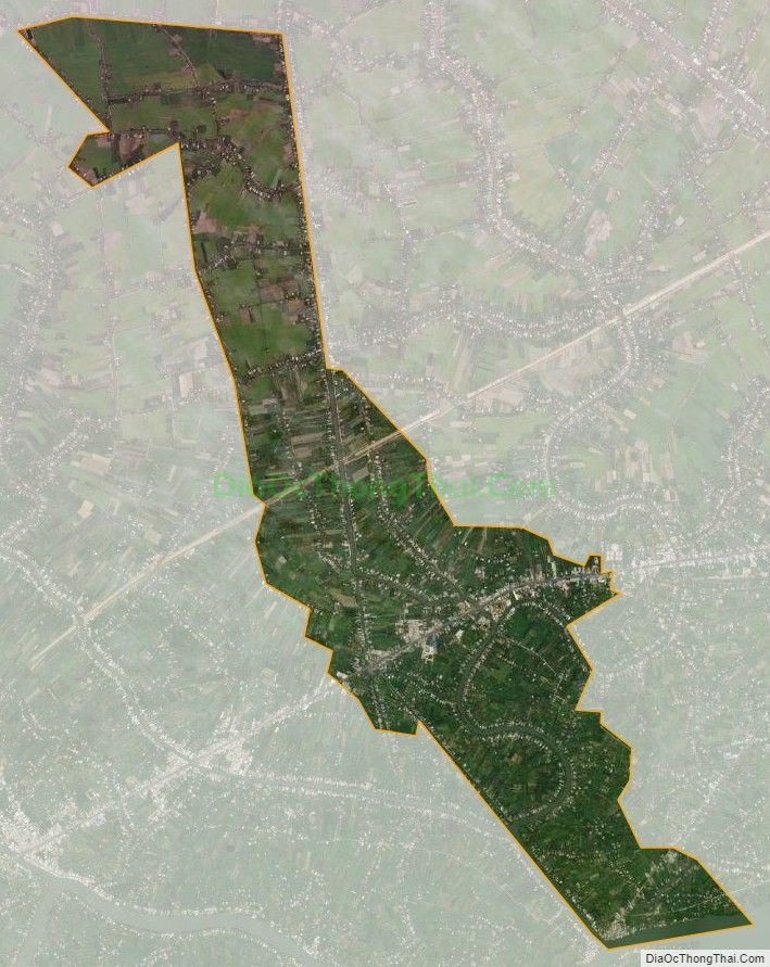 Bản đồ vệ tinh xã Mỹ Đức Đông, huyện Cái Bè
