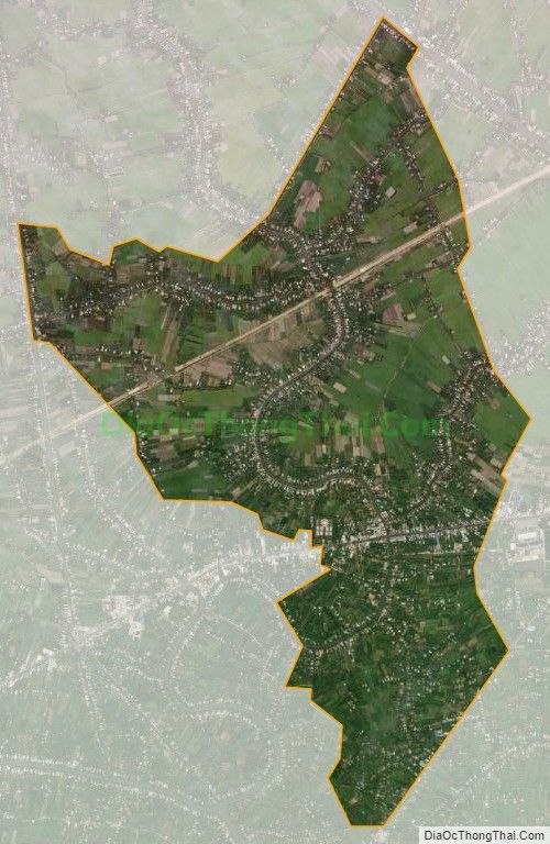 Bản đồ vệ tinh xã Thiện Trí, huyện Cái Bè