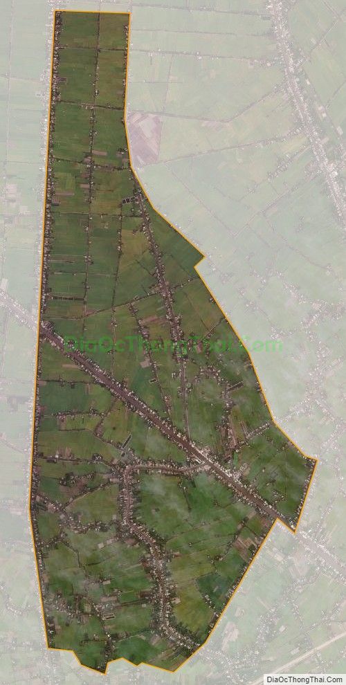Bản đồ vệ tinh xã Thiện Trung, huyện Cái Bè