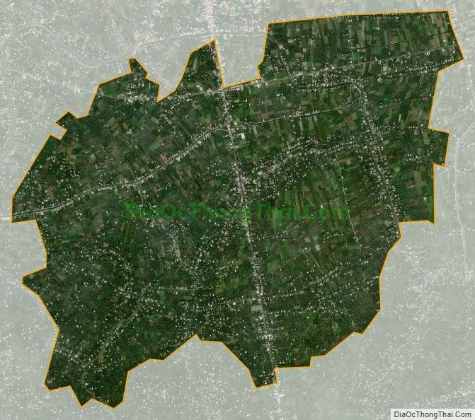 Bản đồ vệ tinh xã Long Khánh, thị xã Cai Lậy