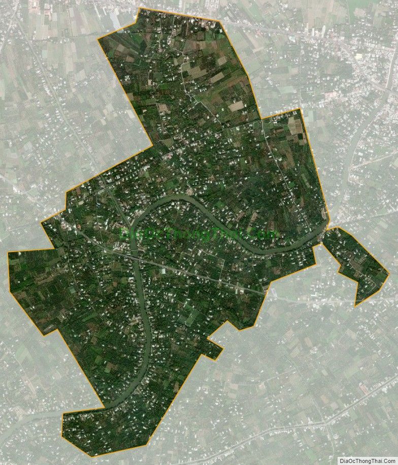 Bản đồ vệ tinh xã Thanh Hòa, thị xã Cai Lậy