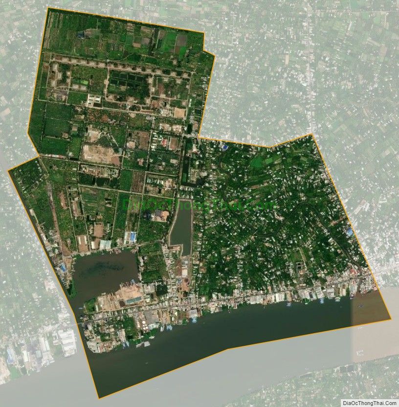 Bản đồ vệ tinh xã Bình Đức, huyện Châu Thành