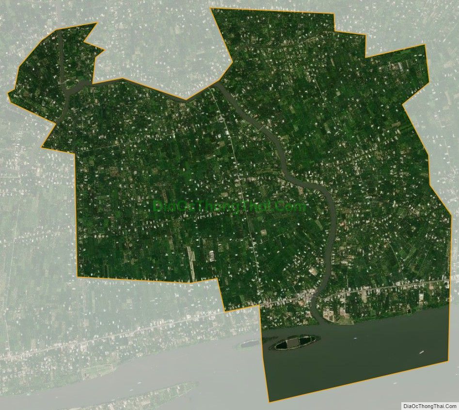 Bản đồ vệ tinh xã Phú Phong, huyện Châu Thành