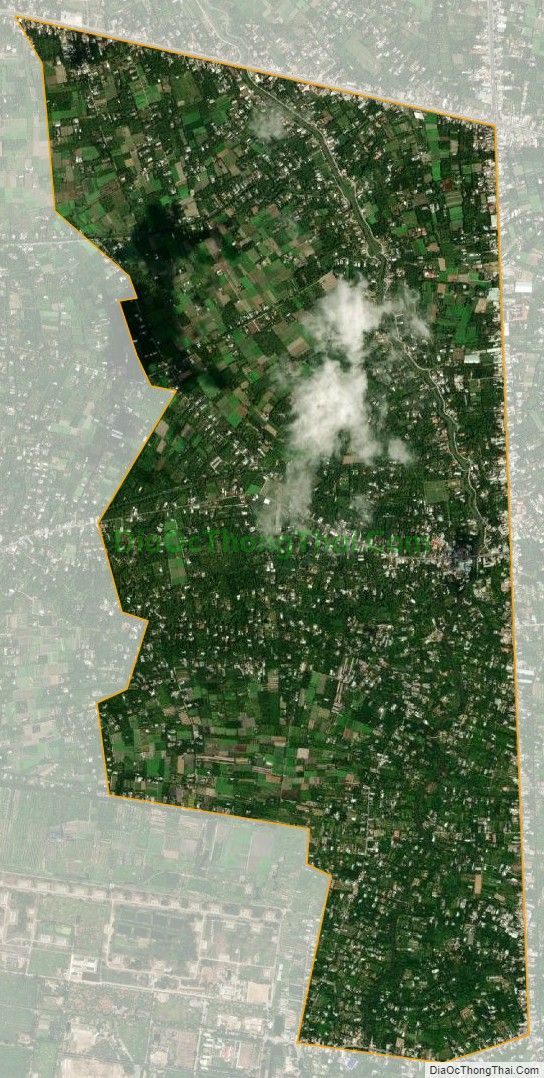 Bản đồ vệ tinh xã Thạnh Phú, huyện Châu Thành