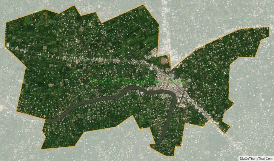 Bản đồ vệ tinh xã Vĩnh Kim, huyện Châu Thành
