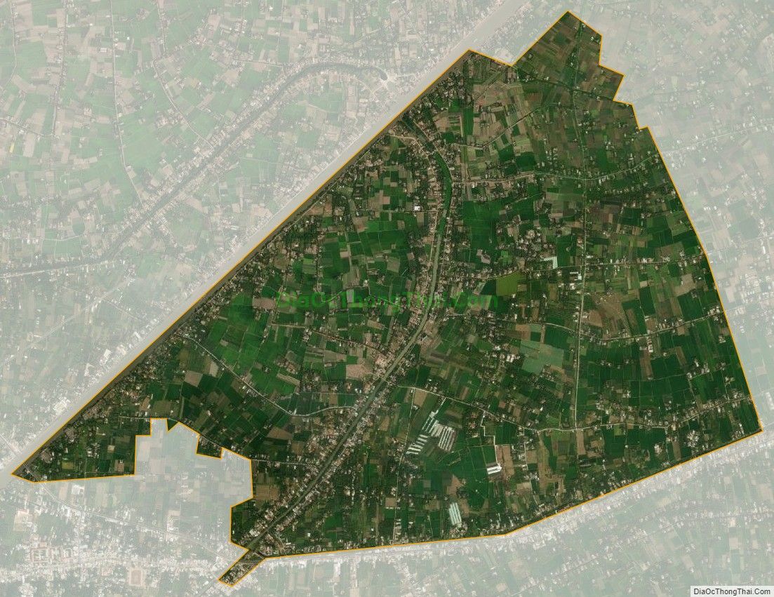 Bản đồ vệ tinh xã Bình Phan, huyện Chợ Gạo