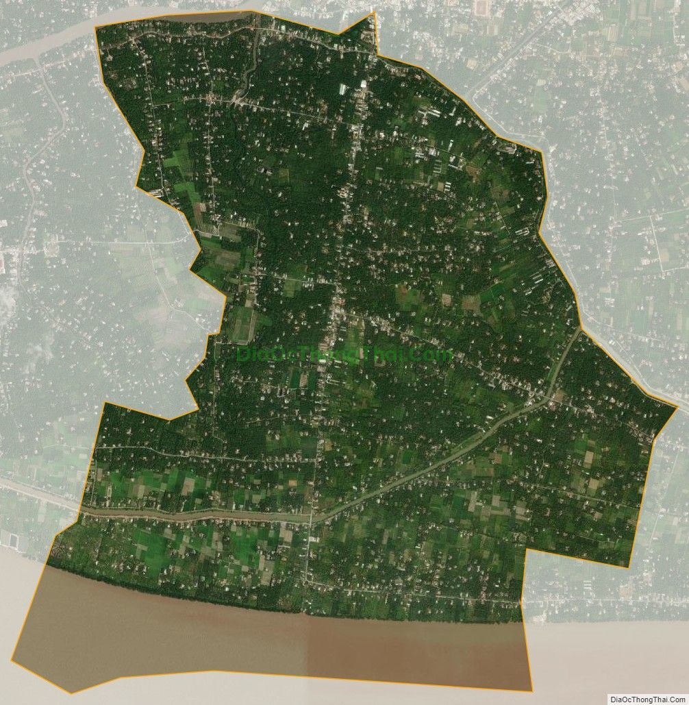 Bản đồ vệ tinh xã Hòa Định, huyện Chợ Gạo