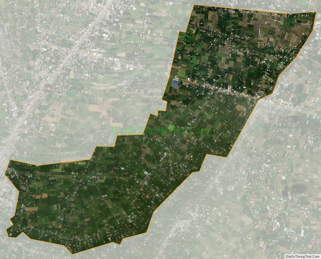 Bản đồ vệ tinh xã Hòa Tịnh, huyện Chợ Gạo