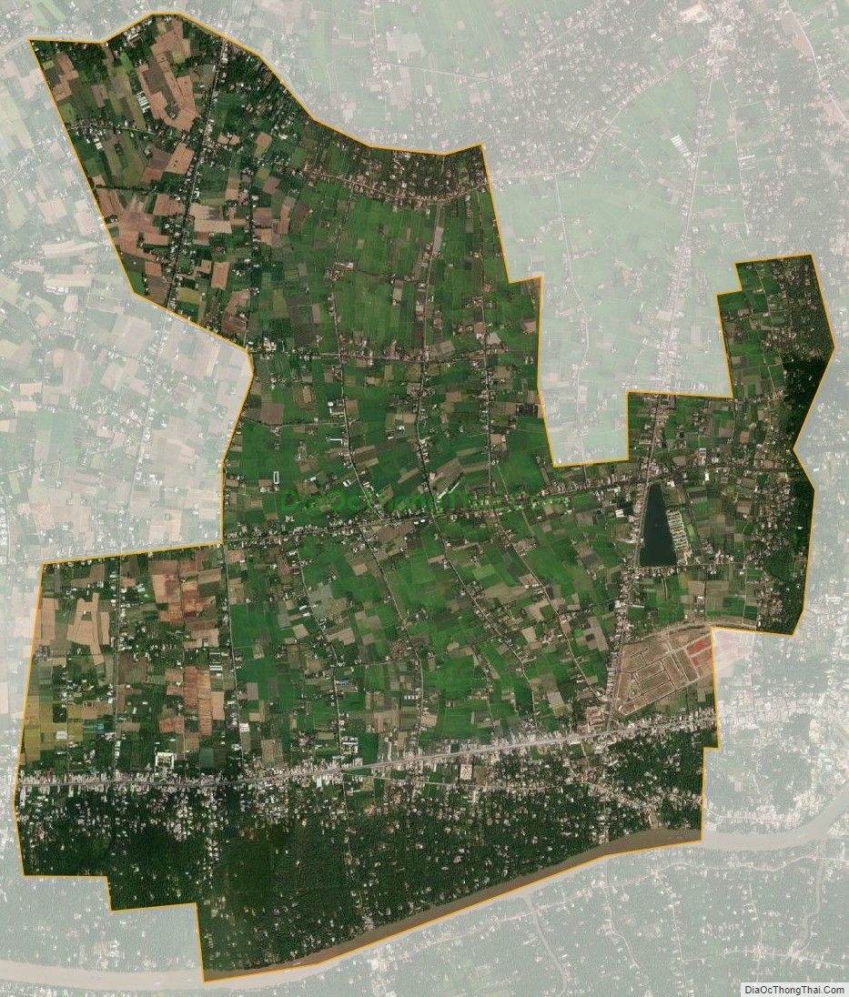 Bản đồ vệ tinh xã Long Bình Điền, huyện Chợ Gạo