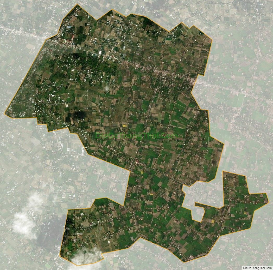 Bản đồ vệ tinh xã Mỹ Tịnh An, huyện Chợ Gạo