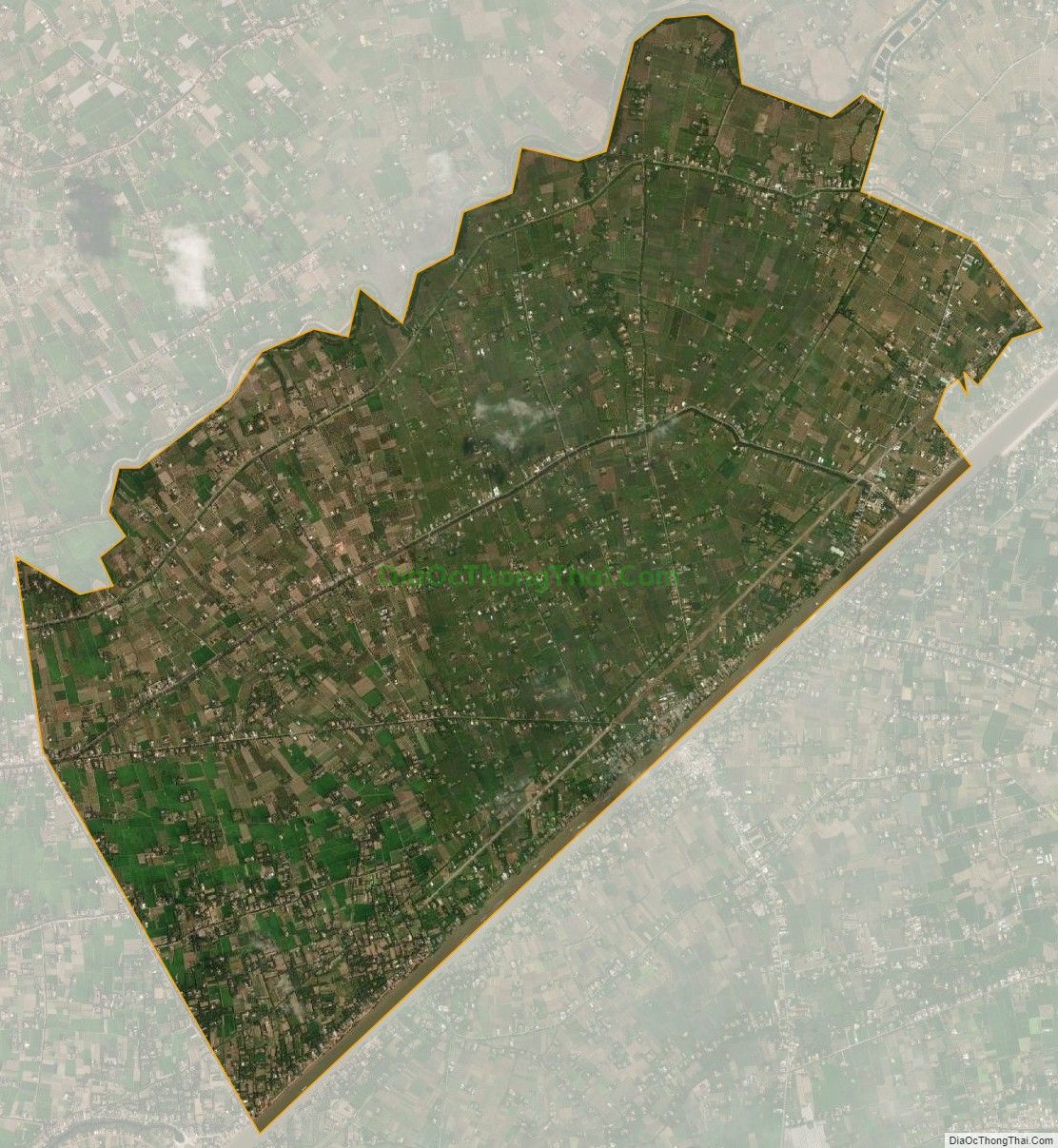 Bản đồ vệ tinh xã Quơn Long, huyện Chợ Gạo