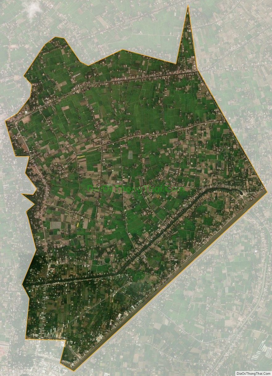 Bản đồ vệ tinh xã Tân Thuận Bình, huyện Chợ Gạo