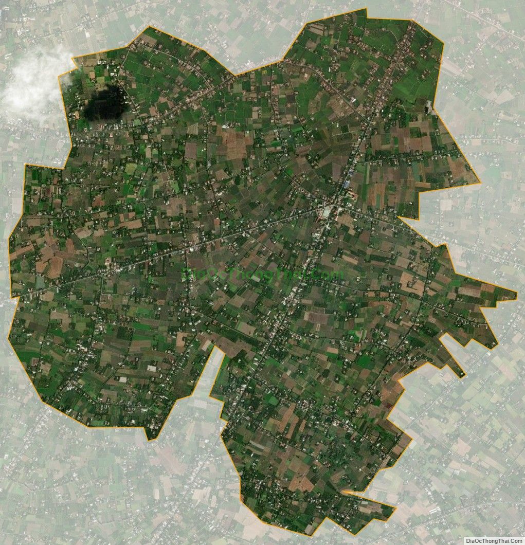 Bản đồ vệ tinh xã Thanh Bình, huyện Chợ Gạo