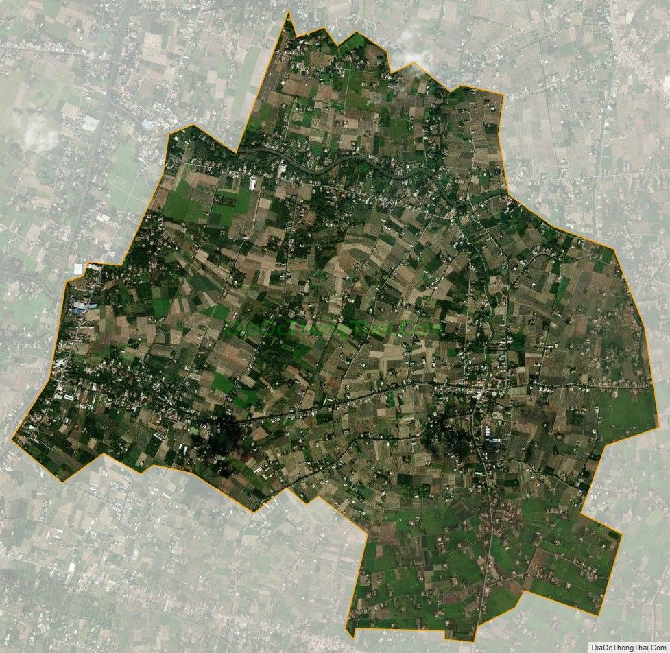 Bản đồ vệ tinh xã Trung Hòa, huyện Chợ Gạo