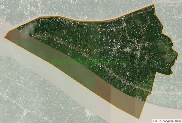 Bản đồ vệ tinh xã Xuân Đông, huyện Chợ Gạo