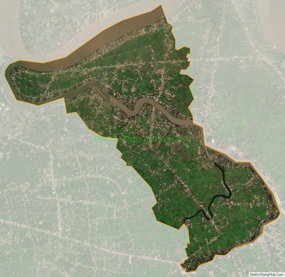 Bản đồ vệ tinh xã Bình Xuân, thị xã Gò Công