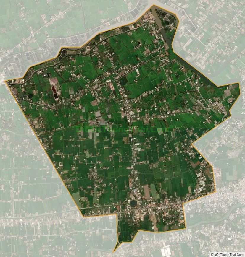 Bản đồ vệ tinh xã Long Chánh, thị xã Gò Công