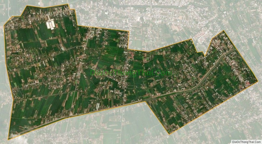 Bản đồ vệ tinh xã Long Hòa, thị xã Gò Công