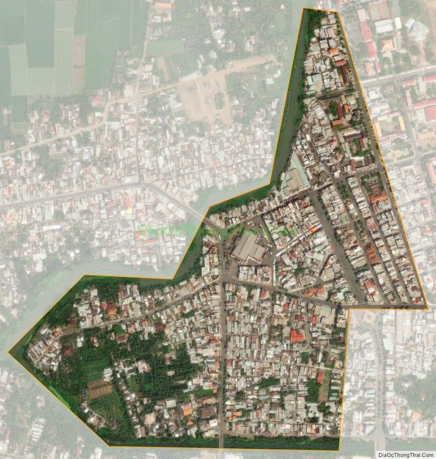 Bản đồ vệ tinh Phường 1, thị xã Gò Công