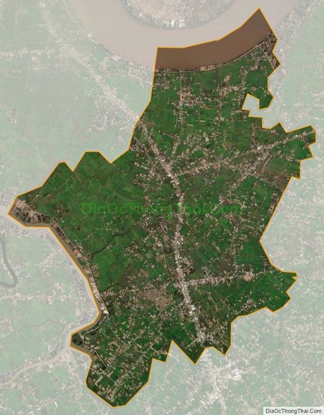 Bản đồ vệ tinh xã Tân Trung, thị xã Gò Công