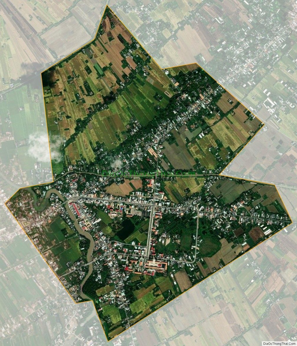 Bản đồ vệ tinh Thị trấn Tân Hòa, huyện Gò Công Đông