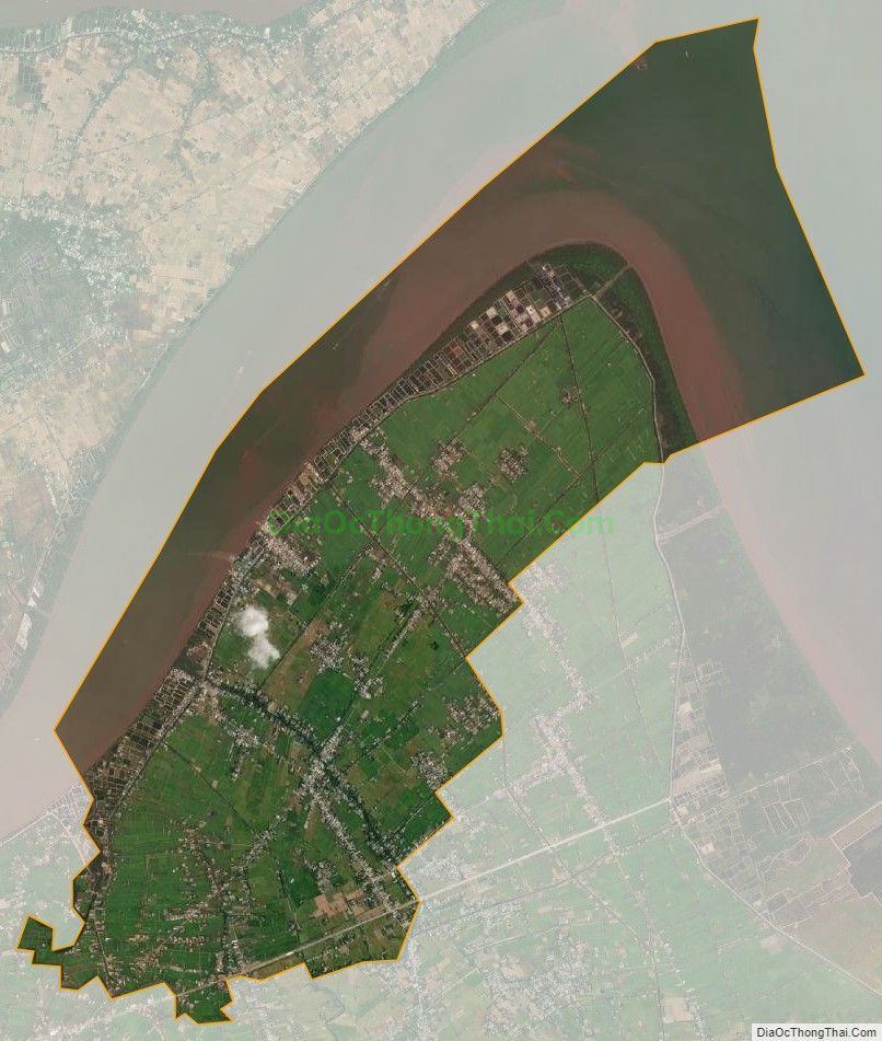 Bản đồ vệ tinh xã Tân Phước, huyện Gò Công Đông
