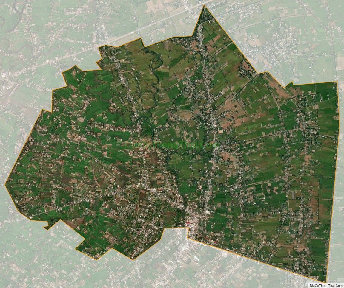 Bản đồ vệ tinh xã Tân Tây, huyện Gò Công Đông